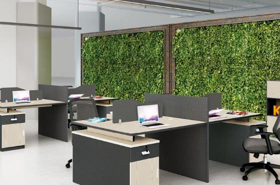 青島健康管理有限公司定做職員桌辦公屏風桌